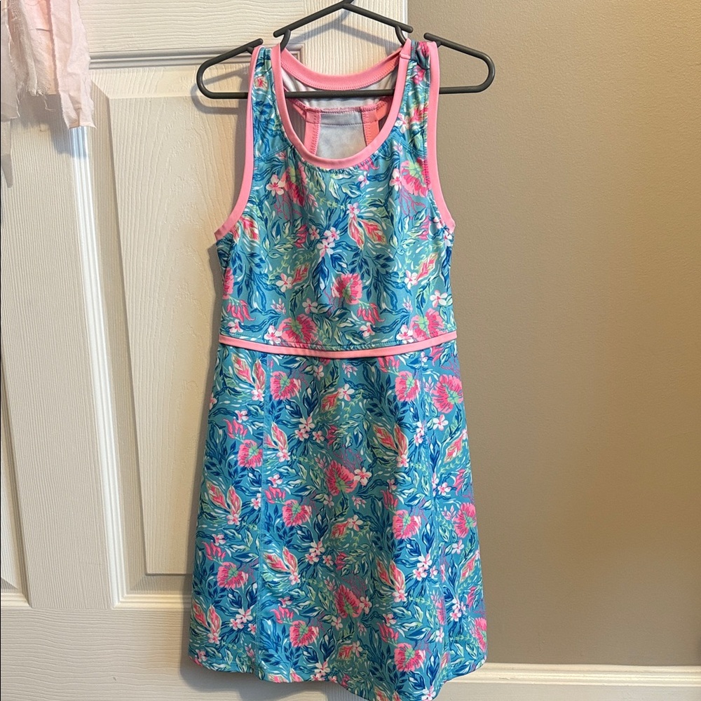 Tommy Bahama Blue and Pink Floral Kids Dress